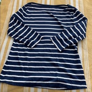 Striped 3/4 length top